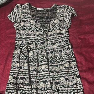 Patrons of Peace Black and White Casual Midi Sundress